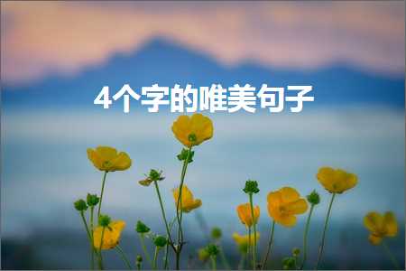 4个字的唯美句子（文案676条）